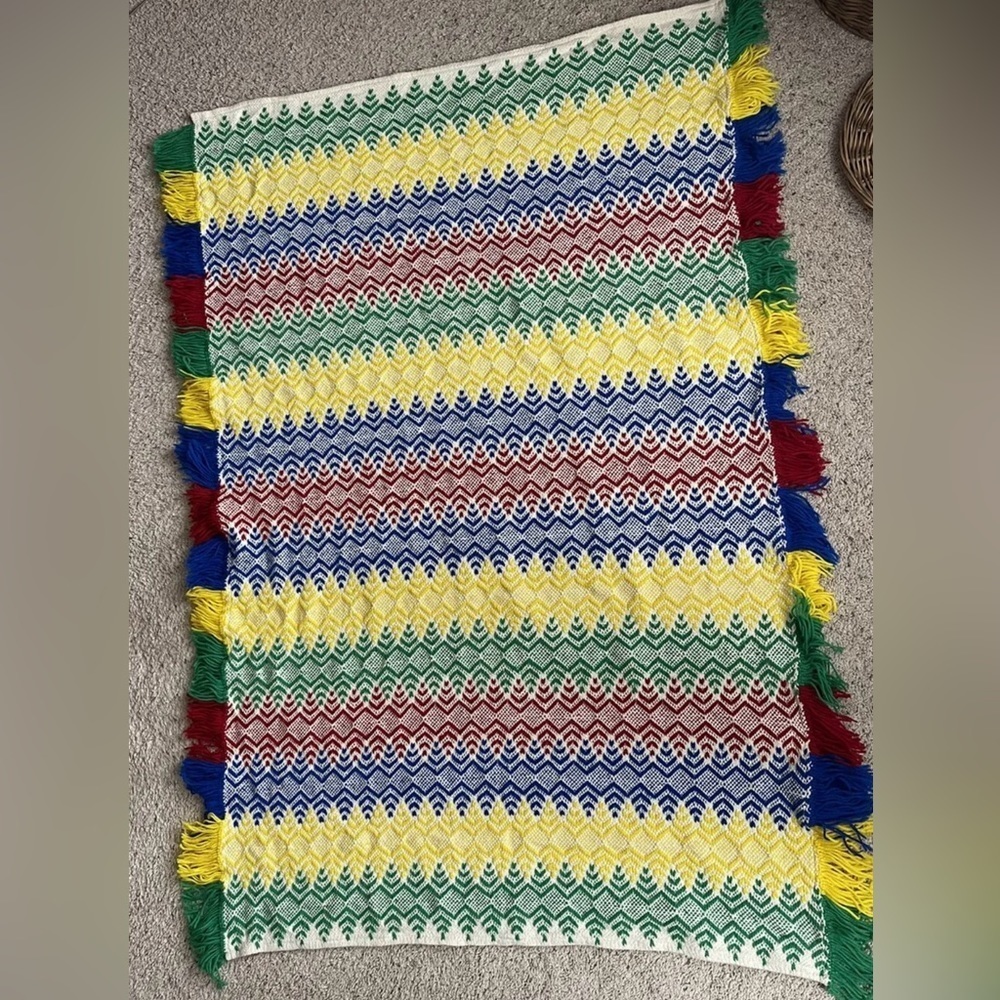 Handmade primary color blanket